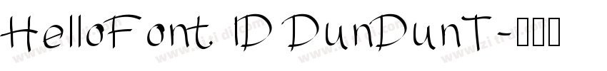 HelloFont ID DunDunT字体转换